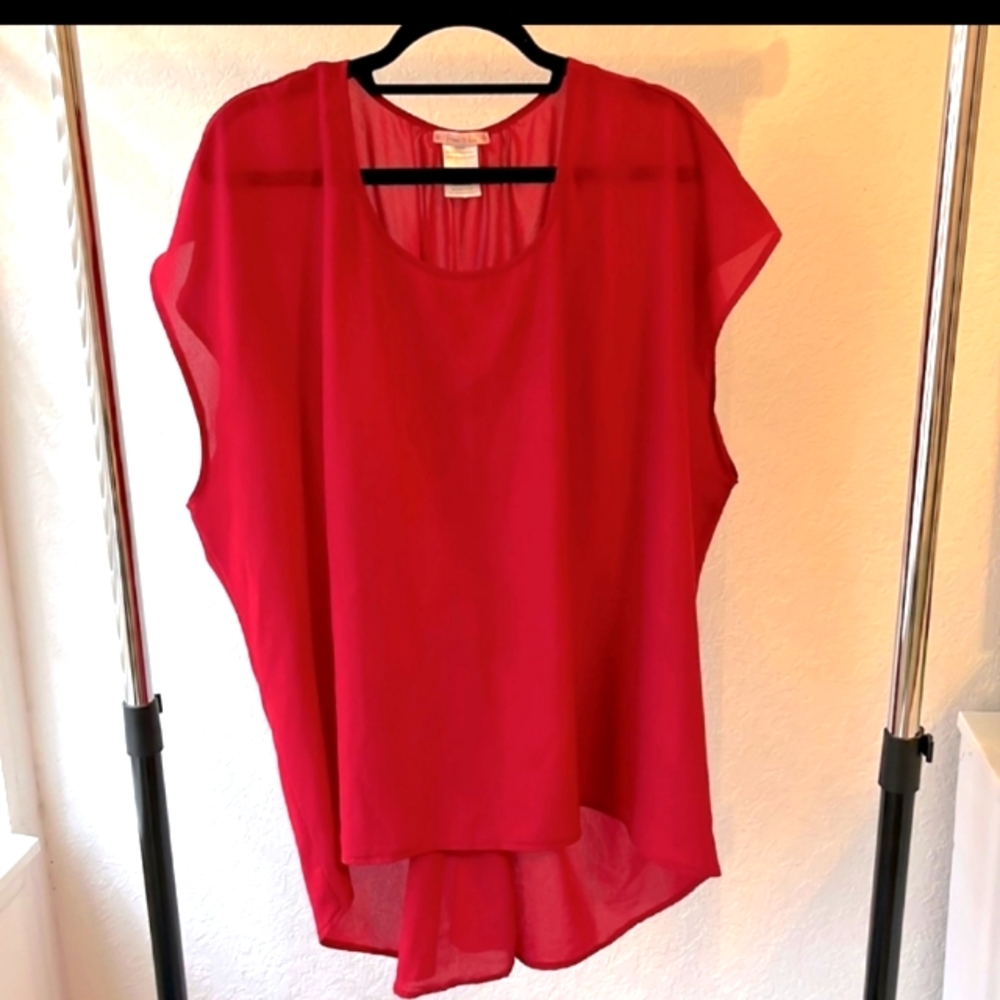 Red Sheer Top